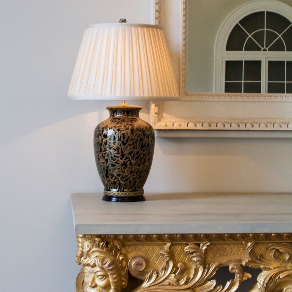 MORRIS-TL-LARGE Morris 1 Light Large Table Lamp Gold and Black