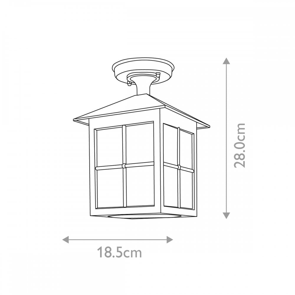 BL18A-BLACK Winchester Outdoor 1 Light Porch Lantern Black