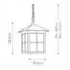 BL18B-BLACK Winchester Outdoor 1 Light Chain Lantern Black