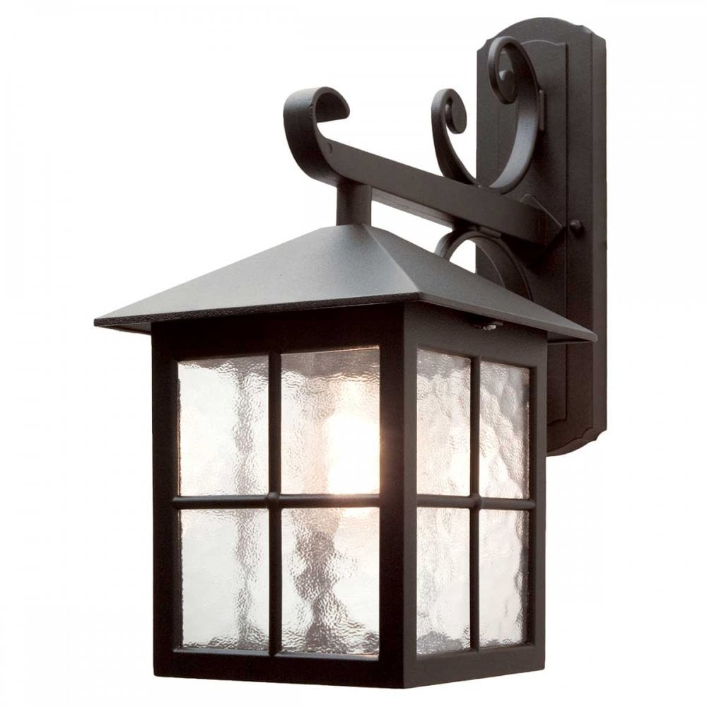 BL19-BLACK Winchester Outdoor 1 Light Wall Down Lantern Black (S)