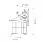 BL19-BLACK Winchester Outdoor 1 Light Wall Down Lantern Black (S)