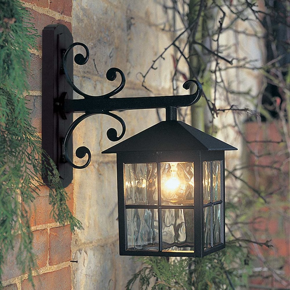 BL19-BLACK Winchester Outdoor 1 Light Wall Down Lantern Black (S)