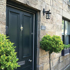 BL21-BLACK-E27 Hereford Outdoor 1 Light Wall Down Lantern Black