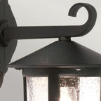 BL21-G-BLACK Hereford Outdoor 1 Light Large Wall Down Lantern Black