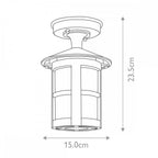 BL21A-BLACK Hereford Outdoor 1 Light Porch Lantern Black