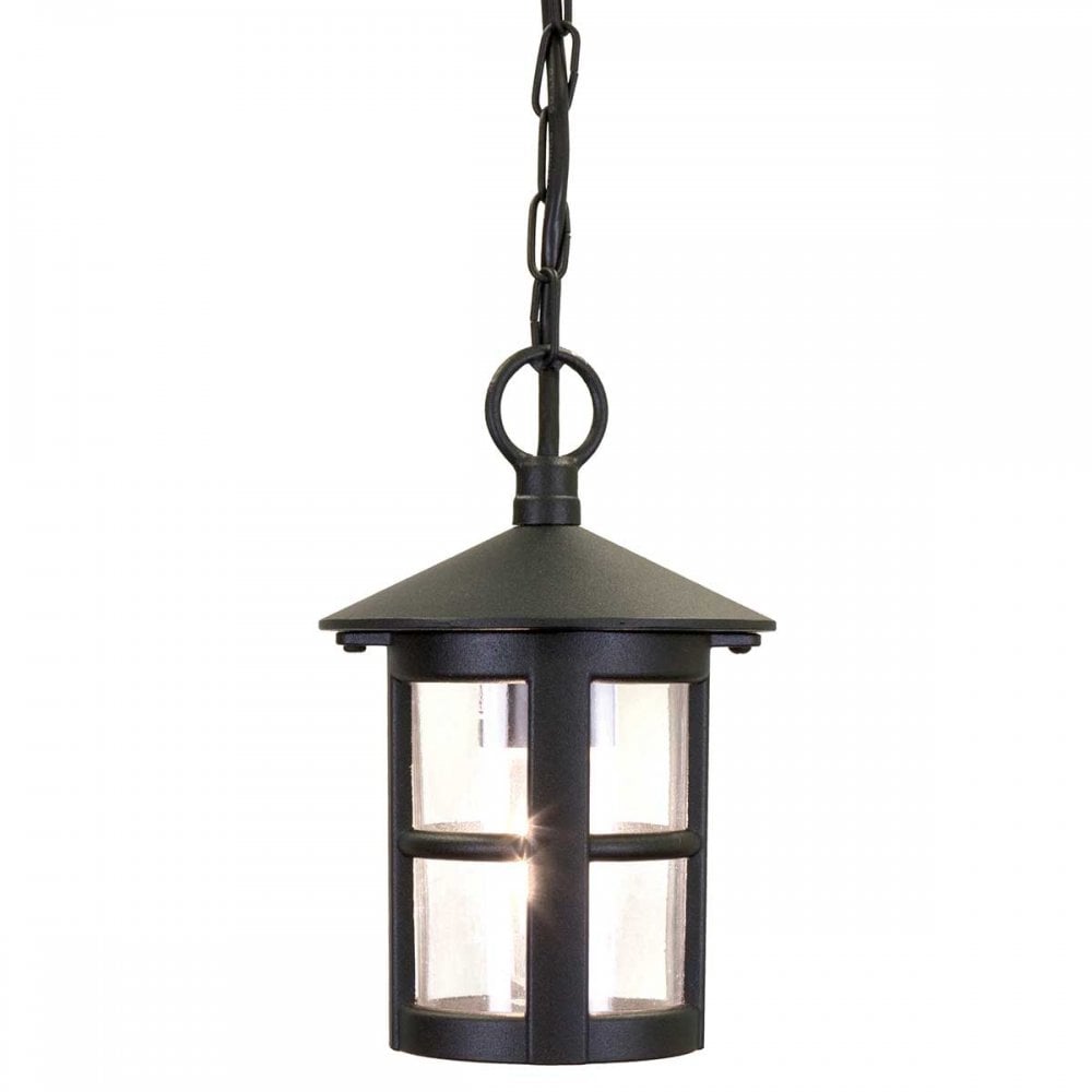 BL21B-BLACK Hereford Outdoor 1 Light Chain Lantern Black (S)