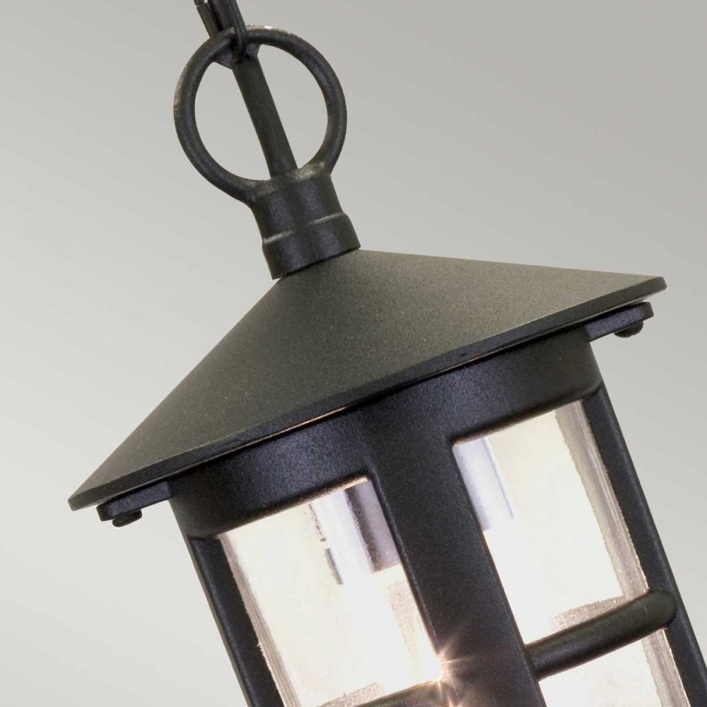 BL21B-BLACK Hereford Outdoor 1 Light Chain Lantern Black (S)