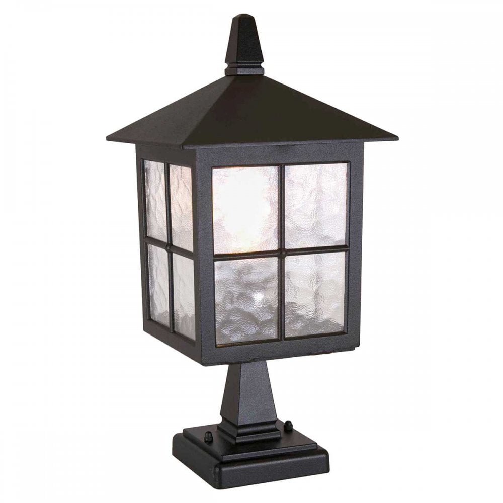 BL25-BLACK Winchester Outdoor 1 Light Pedestal Lantern Black