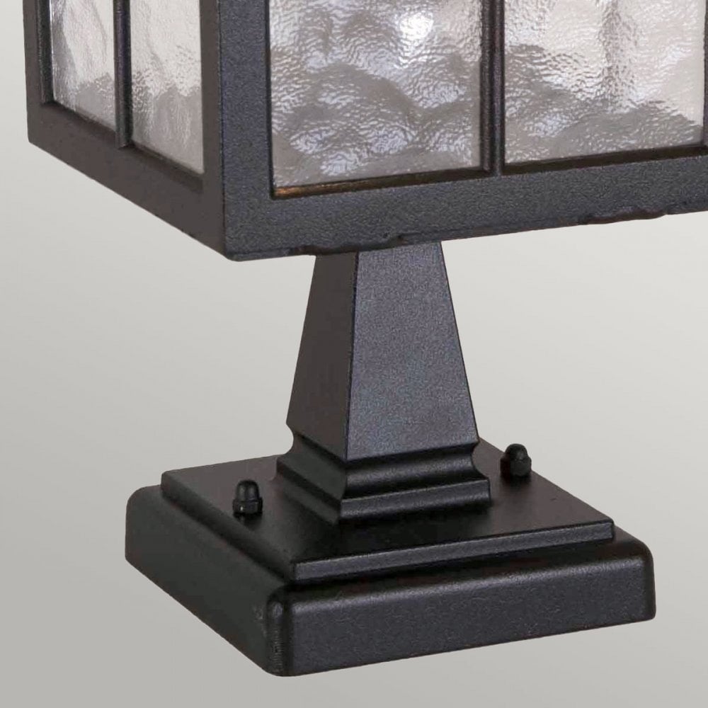 BL25-BLACK Winchester Outdoor 1 Light Pedestal Lantern Black