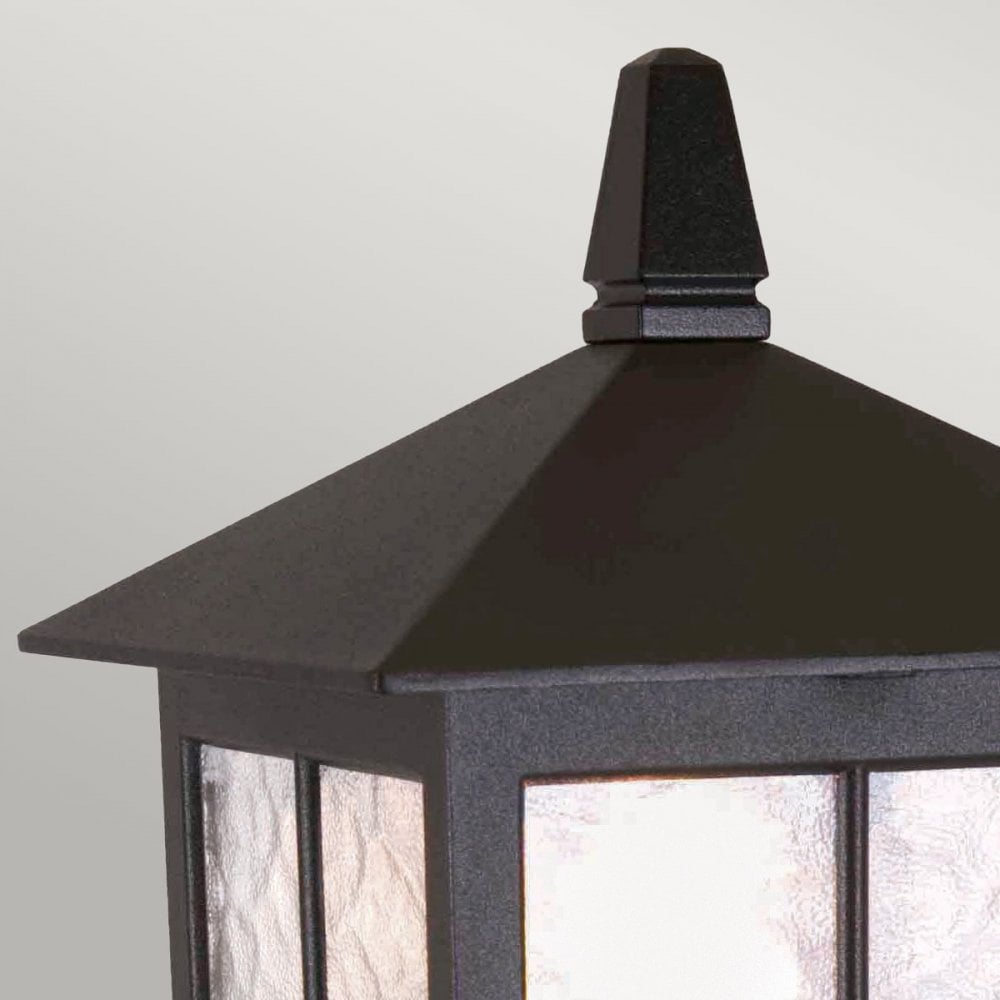 BL25-BLACK Winchester Outdoor 1 Light Pedestal Lantern Black