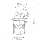 BL8-BLACK Hereford Outdoor Wall Down Lantern Black