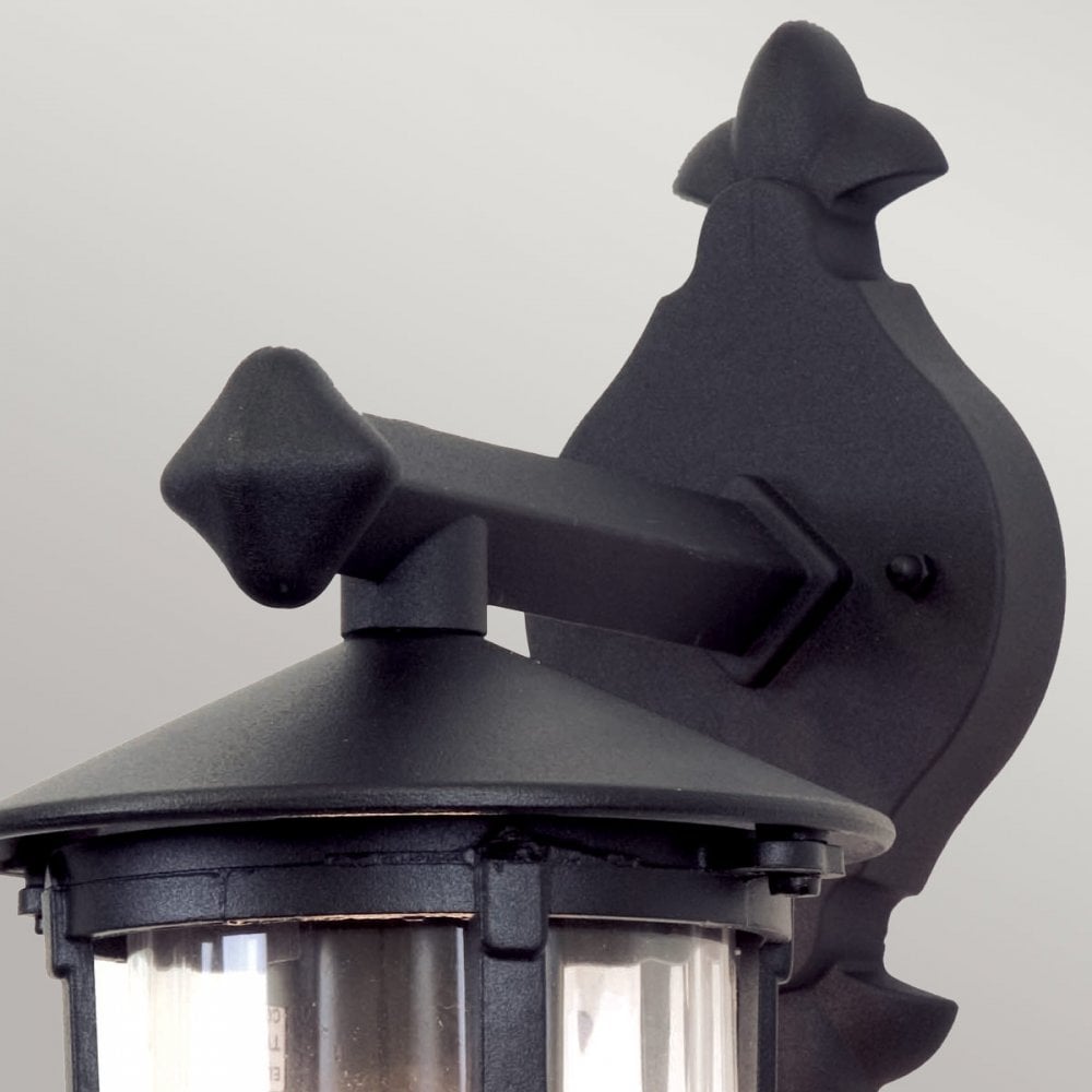 BL8-BLACK Hereford Outdoor Wall Down Lantern Black
