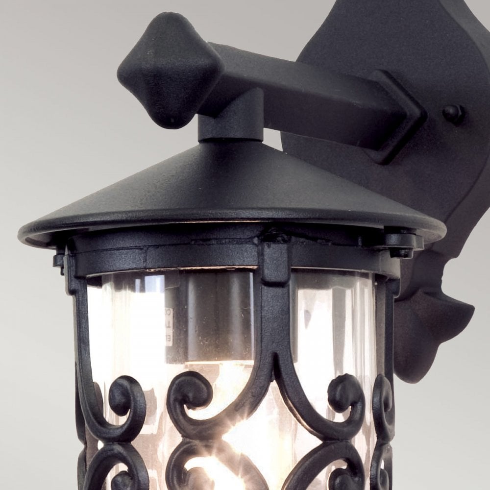 BL8-BLACK Hereford Outdoor Wall Down Lantern Black