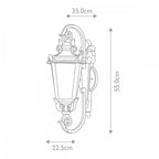 BT1-M Baltimore Outdoor 1 Light Medium Wall Lantern Weathered Bronze