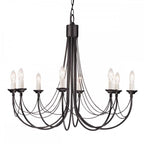 CB8-BLACK Carisbrooke 8 Light Chandelier Black