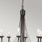 CB8-BLACK Carisbrooke 8 Light Chandelier Black