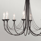 CB8-BLACK Carisbrooke 8 Light Chandelier Black