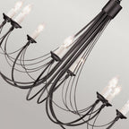 CB8-BLACK Carisbrooke 8 Light Chandelier Black
