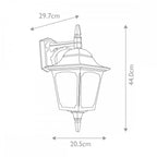 CP2-BLACK Chapel Outdoor 1 Light Down Wall Lantern Black