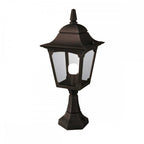 CP4-BLACK Chapel Outdoor 1 Light Pedestal Lantern Black