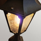 CP4-BLACK Chapel Outdoor 1 Light Pedestal Lantern Black