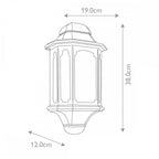 Chapel Outdoor 1 Light Half Lantern Black