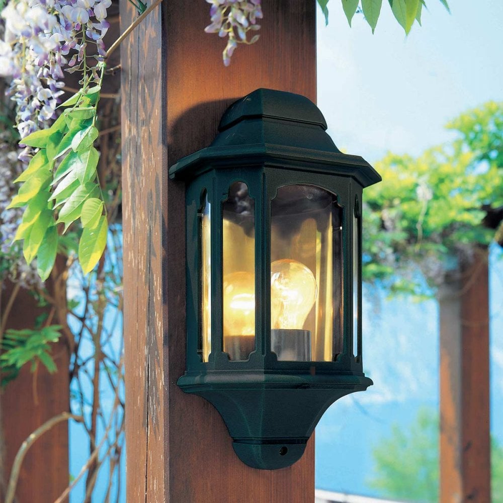 Chapel Outdoor 1 Light Half Lantern Black