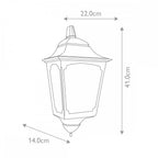 CP7-2-BLACK Chapel Outdoor 1 Light Half Lantern Black