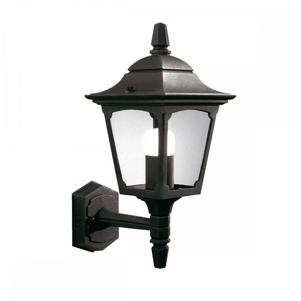 CPM1-BLACK Chapel Outdoor 1 Light Mini Up Wall Lantern Black