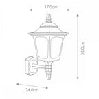 CPM1-BLACK Chapel Outdoor 1 Light Mini Up Wall Lantern Black
