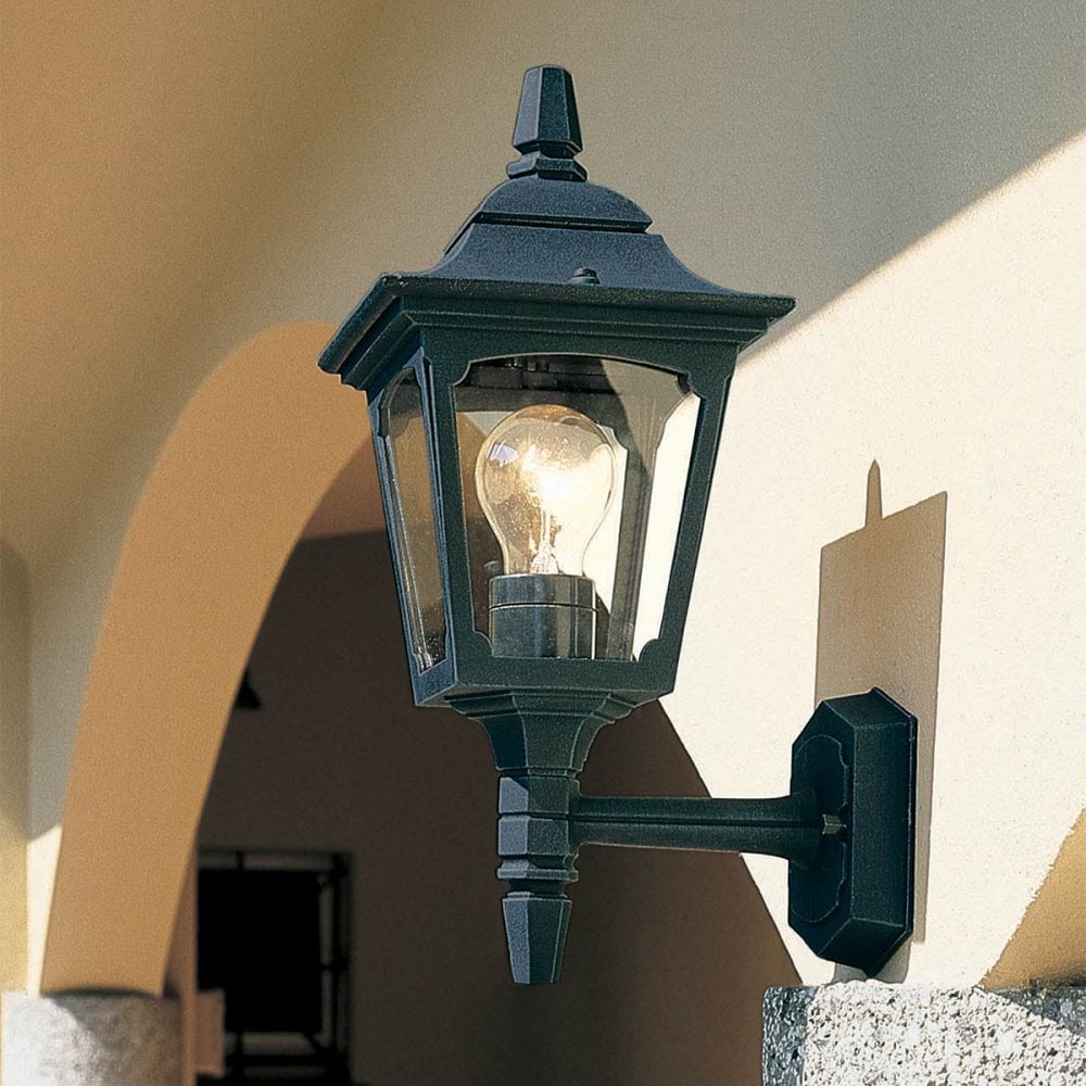 CPM1-BLACK Chapel Outdoor 1 Light Mini Up Wall Lantern Black