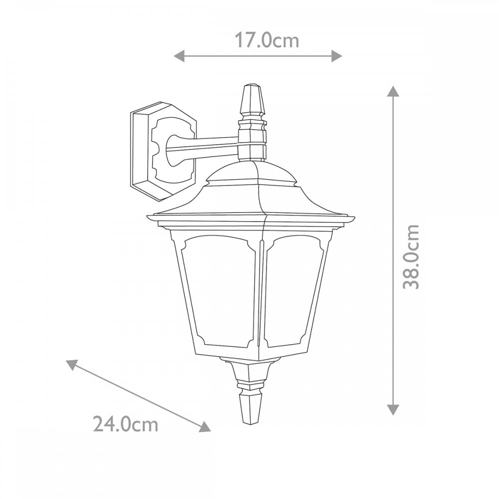 CPM2-BLACK Chapel Outdoor 1 Light Mini Down Wall Lantern Black