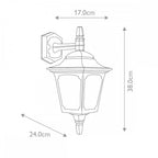 CPM2-BLACK Chapel Outdoor 1 Light Mini Down Wall Lantern Black