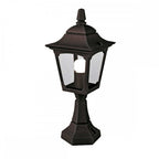 CPM4-BLACK Chapel Outdoor 1 Light Mini Pedestal Lantern Black