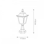 CPM4-BLACK Chapel Outdoor 1 Light Mini Pedestal Lantern Black