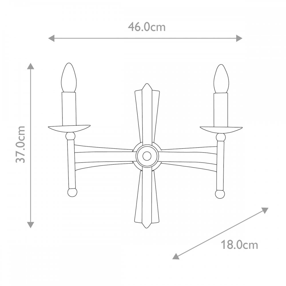 Cromwell 2 Light Wall  Light Old Bronze