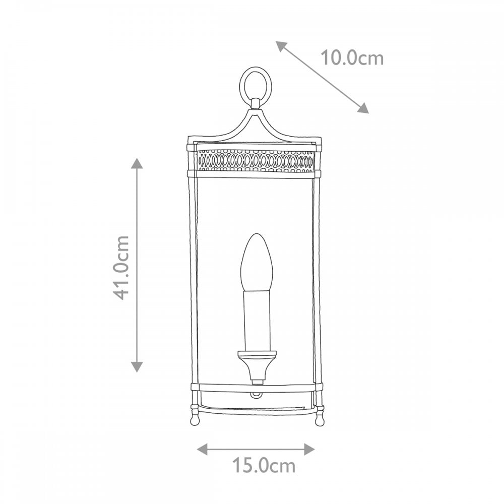 GH-WB-DB Guildhall 1 lt Wall Light Dark Bronze