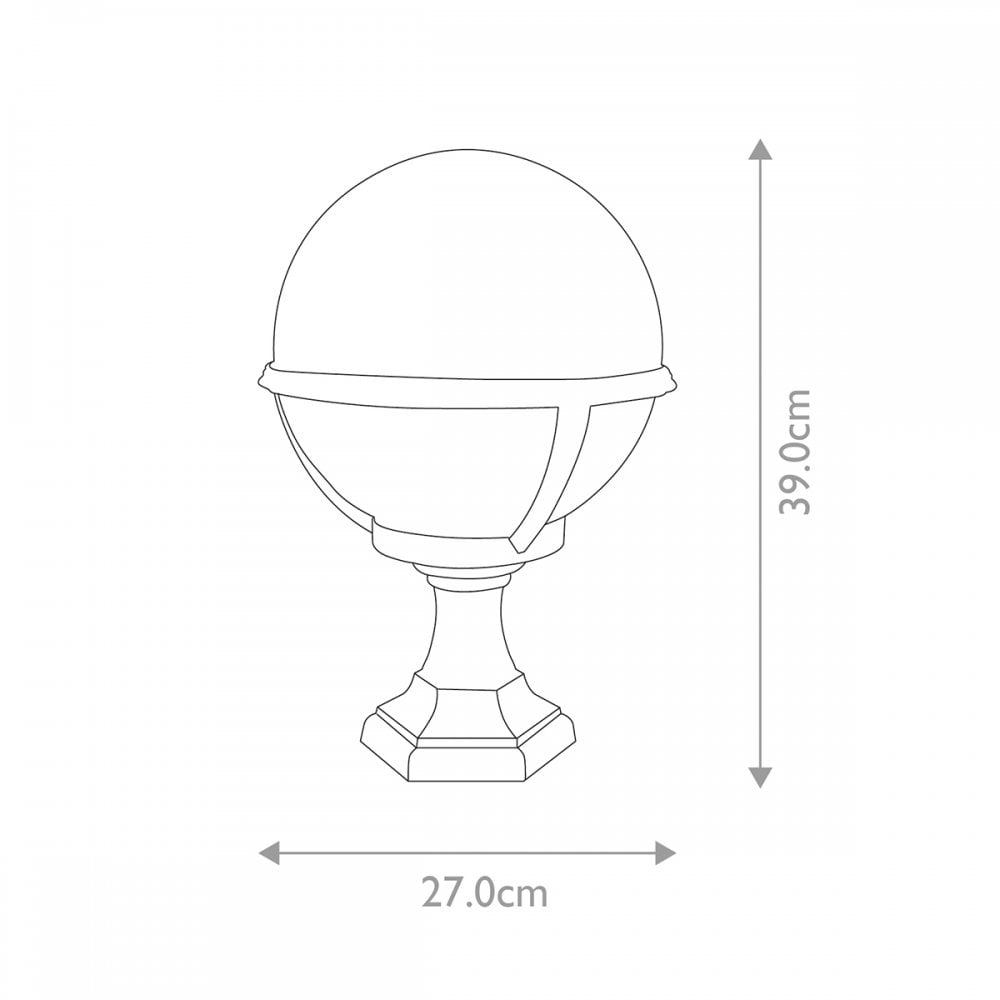 GLENBEIGH-PED-PO Glenbeigh Outdoor 1 Light Pedestal/Porch Lantern Black