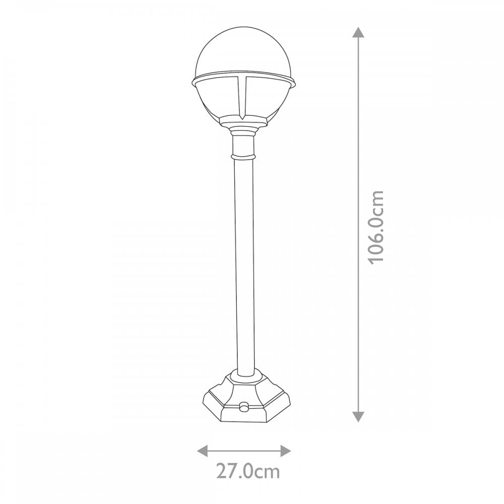 GLENBEIGH-PILLAR Glenbeigh Outdoor 1 Light Pillar Lantern Black