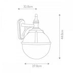 GLENBEIGH-WALL Glenbeigh Outdoor 1 Light Wall Lantern Black