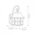 KENT Kent Outdoor 1 Light Wall Lantern Black