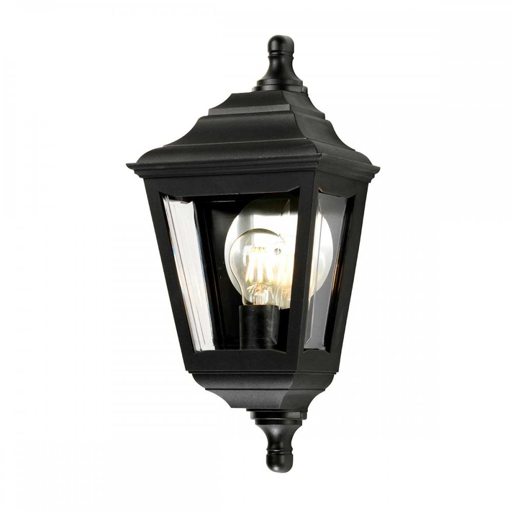 Kerry Outdoor 1 Light Flush Wall Lantern Black