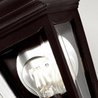 KERRY-FLUSH Kerry Outdoor 1 Light Flush Wall Lantern Black