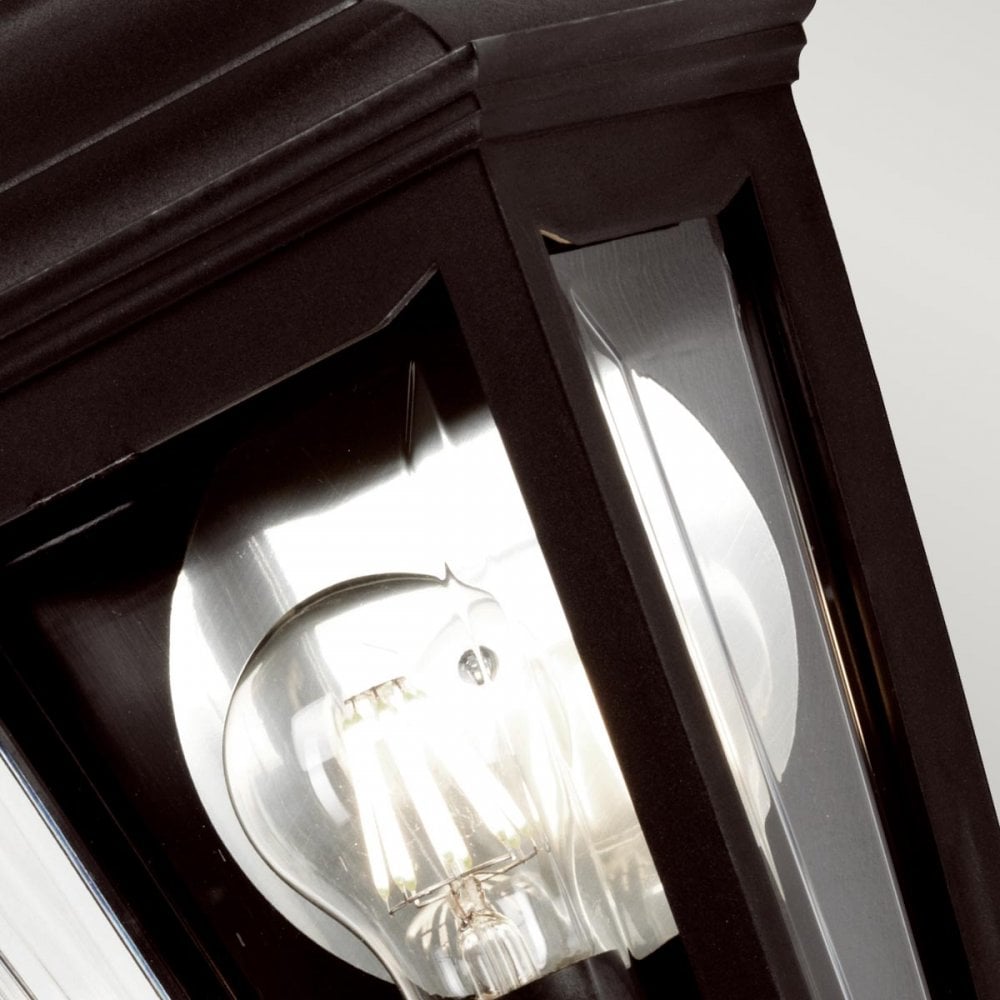 Kerry Outdoor 1 Light Flush Wall Lantern Black