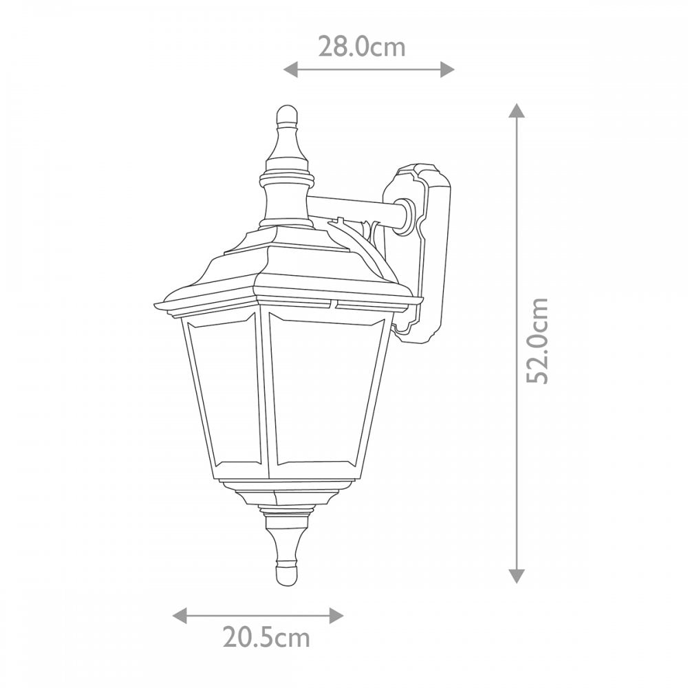 KERRY-WALL Kerry Outdoor 1 Light Wall Lantern Black