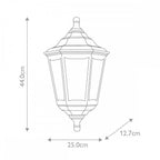 KINSALE-FLUSH Kinsale Outdoor 1 Light Flush Lantern Wall Lamp Black (S)