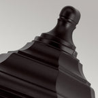 KINSALE-FLUSH Kinsale Outdoor 1 Light Flush Lantern Wall Lamp Black (S)