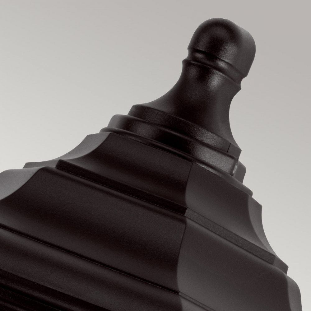 KINSALE-FLUSH Kinsale Outdoor 1 Light Flush Lantern Wall Lamp Black (S)