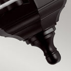 KINSALE-FLUSH Kinsale Outdoor 1 Light Flush Lantern Wall Lamp Black (S)