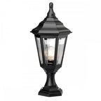 KINSALE-PED-POR Kinsale Outdoor 1 Light Pedestal/Porch Lantern Black